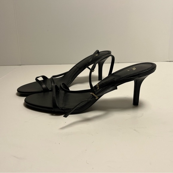 Zara Black Women's Sandals strappy kitten heal size 42 - Picture 2 of 4
